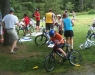 Transition to the mountain bike course