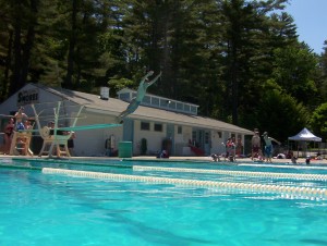 Diving in the pool