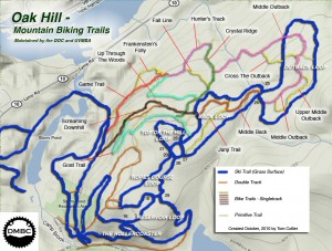 Oak Hill mountain bike trail map Oak Hill mountain bike trail map